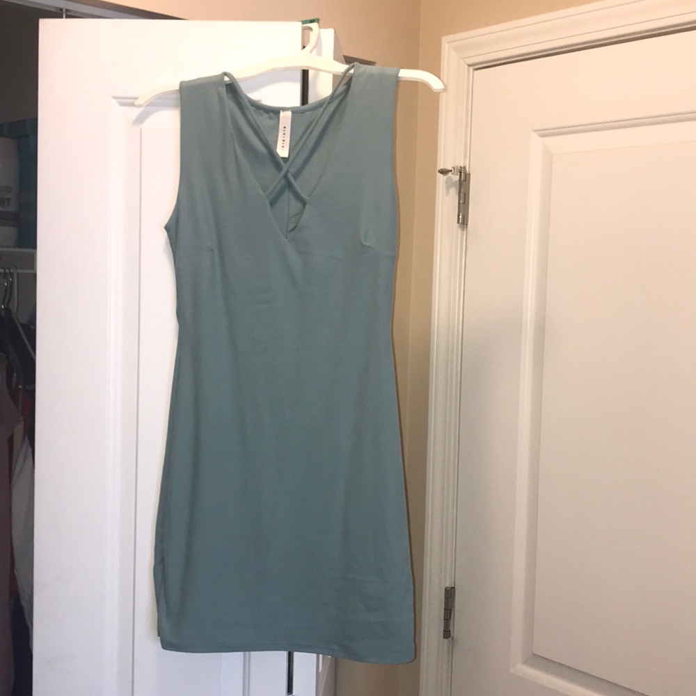 Light green bodycon dress